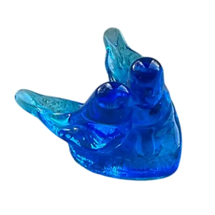 Bluebird Of Happiness Duo On A Heart Base Signed Leo Ward 1998