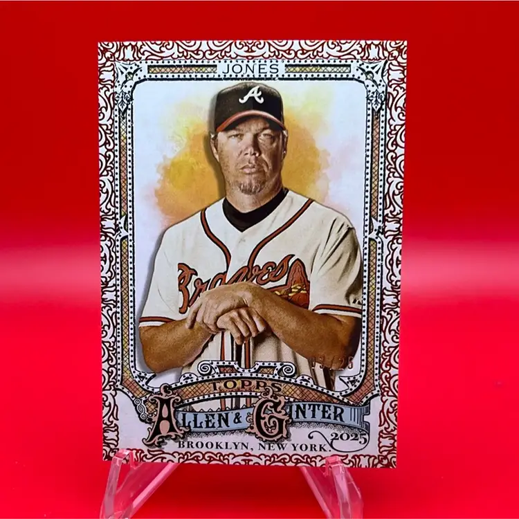 Chipper Jones 2025 Topps Allen & Ginter Orange Foil Filigree 3/25 Atlanta Braves