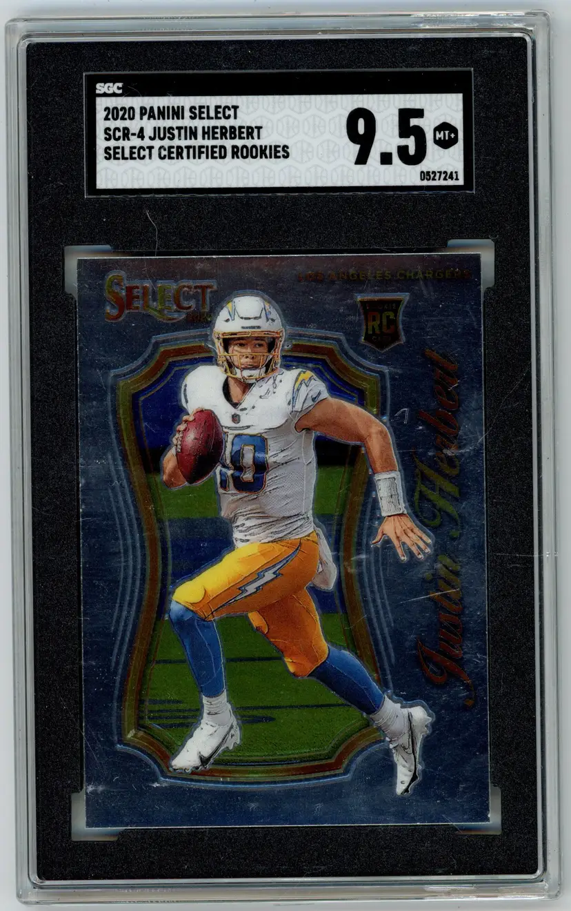 2020 Panini Select JUSTIN HERBERT RC Certified Rookies #SCR-4 CHARGERS SGC 9.5 MT+