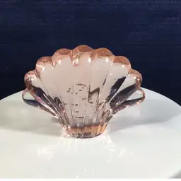 Pink Glass Shell Paperweight