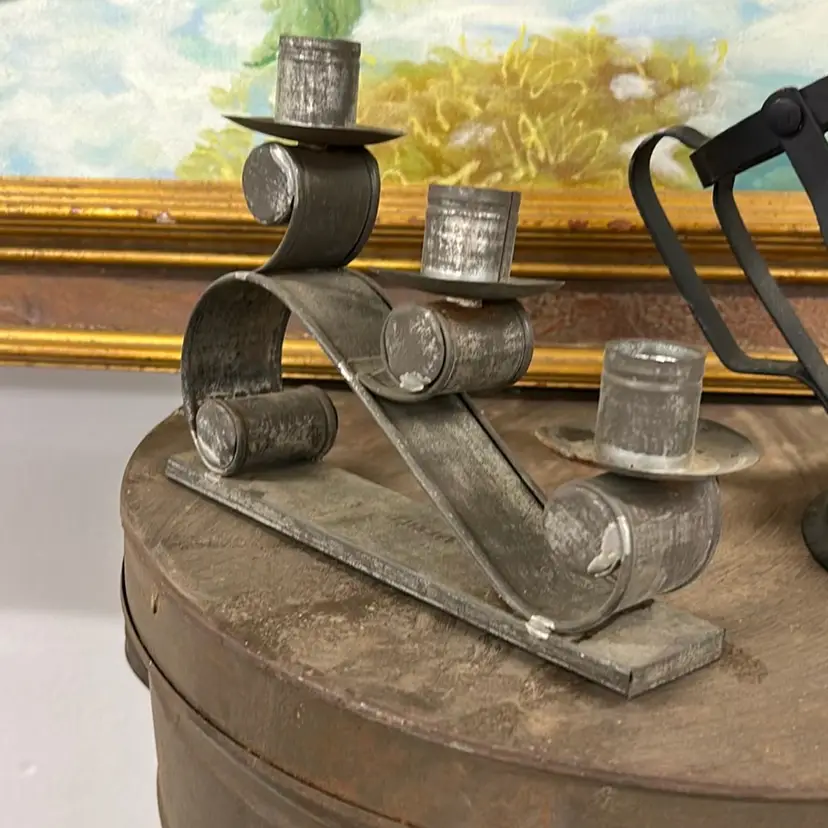 Made In Mexico Metal Candle Holder 3 Levels