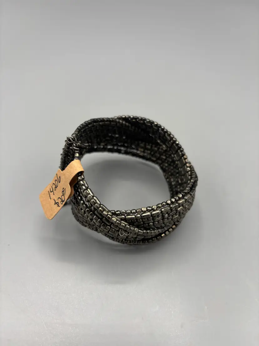 Grey Bead Cuff