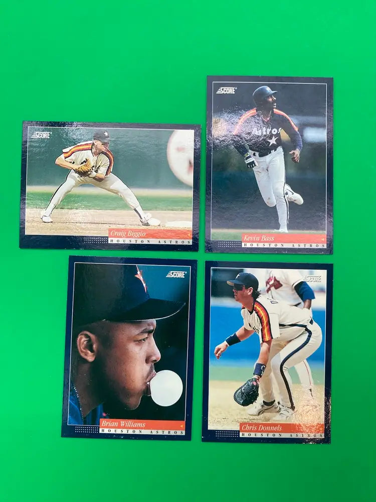 Score 1994 MLB Houston Astros Lot of 14 Different Trading Cards
