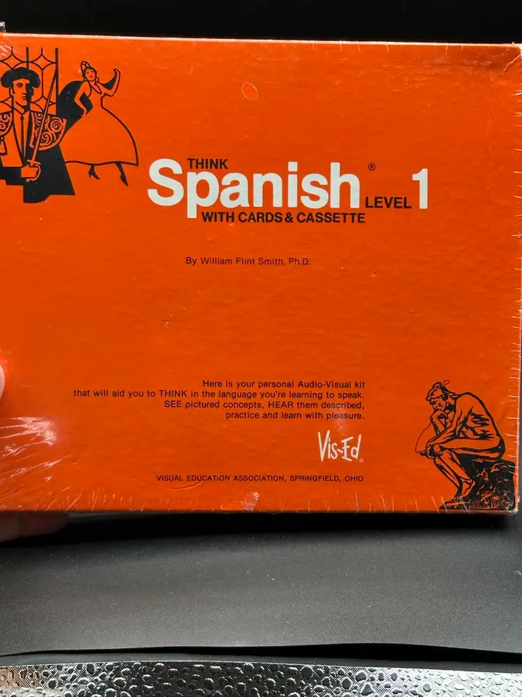Think Spanish level 1 with cards and cassette. Beginning Student Course