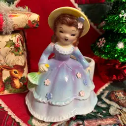 F-Vtg Japan Lefturis Garden Girl Planter