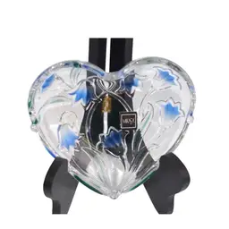 Crystal Heart Trinket Dish By Walther Glass Company Germany For Mikasa  Beautiful Quality