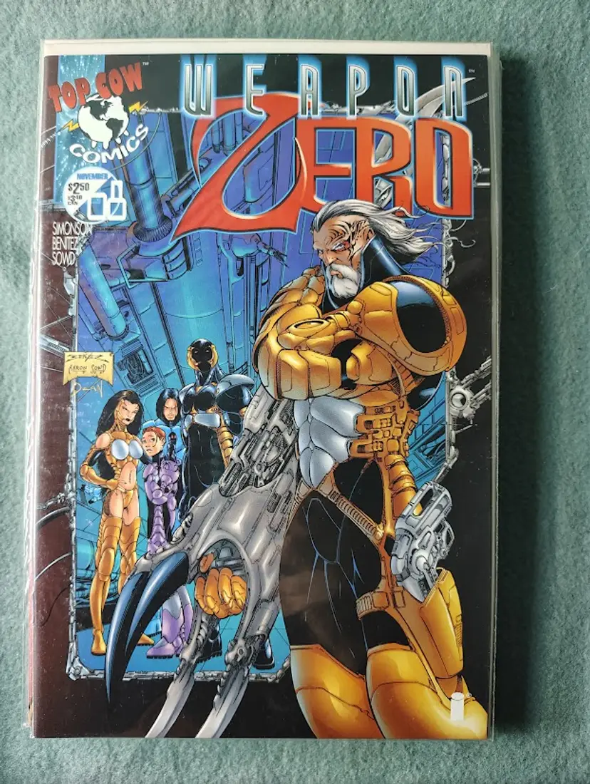 1997 Weapon Zero #8 Armored Man with and Team Cover Top Cow Comics US ...