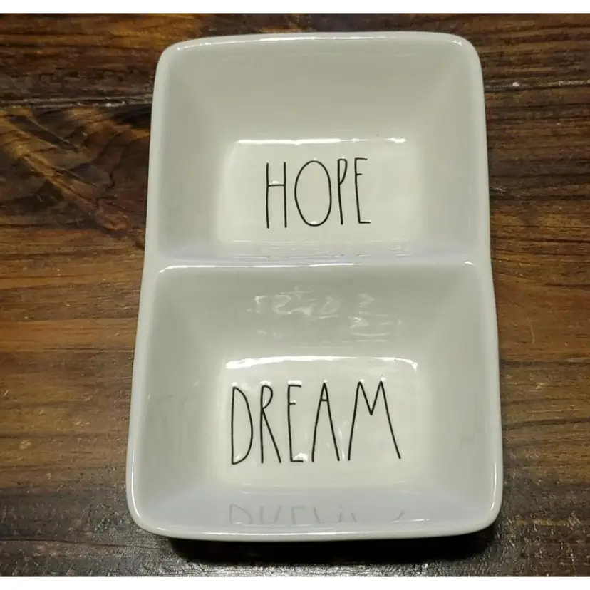 Rae Dunn Hope and Dream Divided Dish