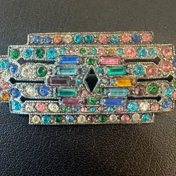 Antique Art Deco Multicolor Brooch