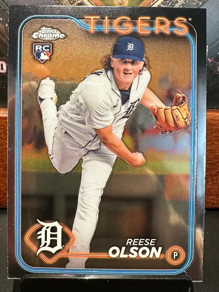 Reese Olson Rookie 2024 Topps Chrome 40 Detroit Tigers