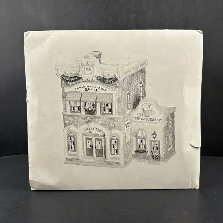 Department 56 Christmas Snow Village Police Station