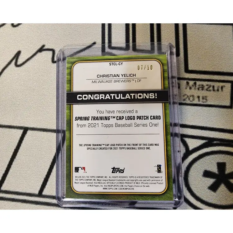 Christian Yelich Cap Logo Patch /10 