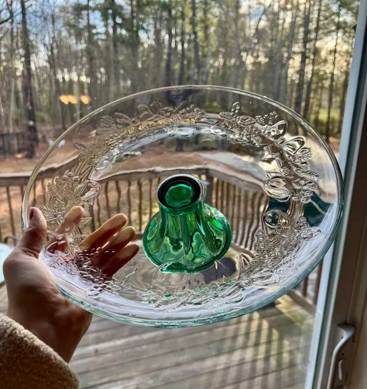 Anchor Hocking Glass Pedestal Cake Platter