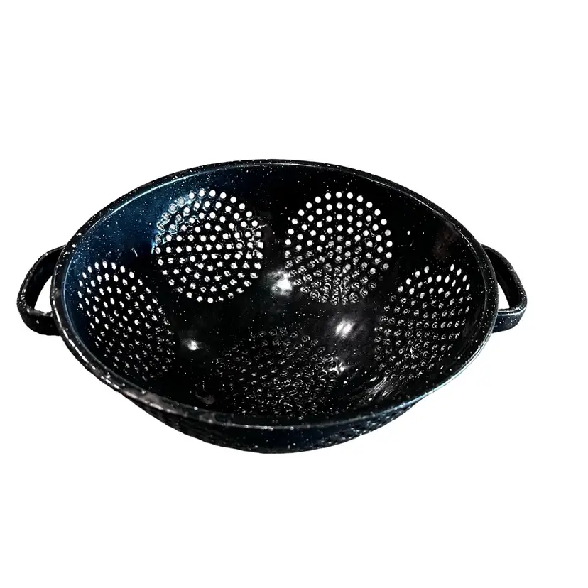 35 Vintage Enamel 9” Farmhouse Primitive Strainer