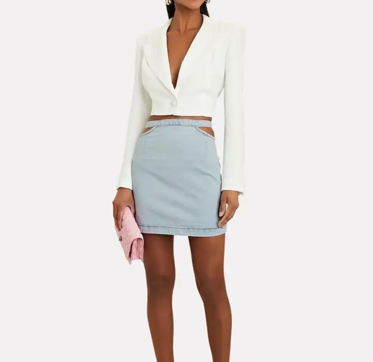 Weworewhat Denim Skirt Open Cut (Small)