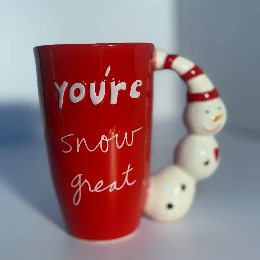 “You’re So Great” Tall Mug Sandra Magsamen Snowman Handle