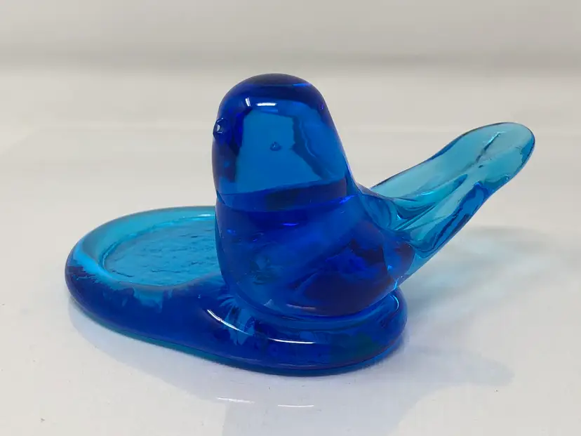 Bluebird of Happiness Votive Holder Signed and Dated