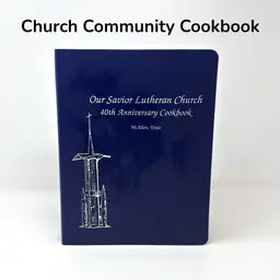 Church Community Vintage Cookbook Our Savior Lutheran Blue Binder, 1988  (0040-26)