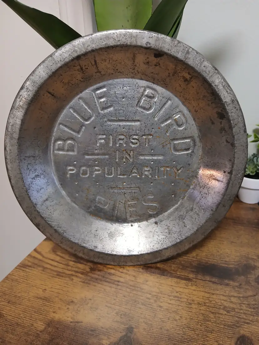Vintage Blue Bird Pie Tin