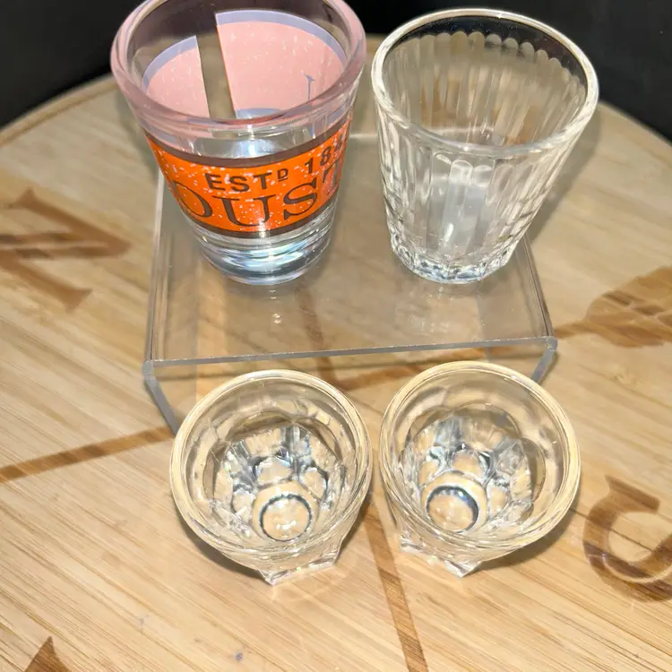 Set Of 4 Vintage Assorted Shot Glasses
