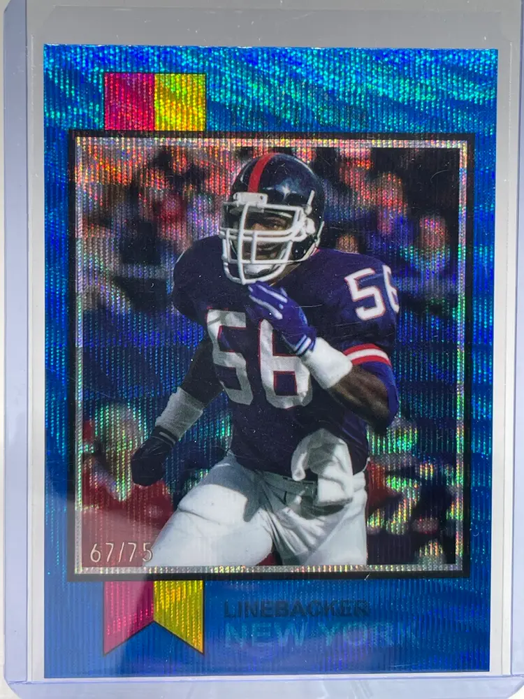 2023 Topps Composite 1973 Football Chrome Lawrence Taylor Blue Wave /75 SSP