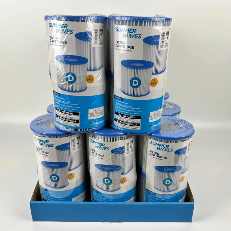 40 New Summer Waves Type D Swimming Pool Pump Filter Cartridges - 20 Packs of 2