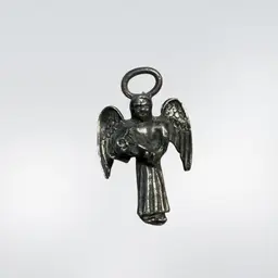 #44 Sterling Silver.925 Angel Pendant 1”