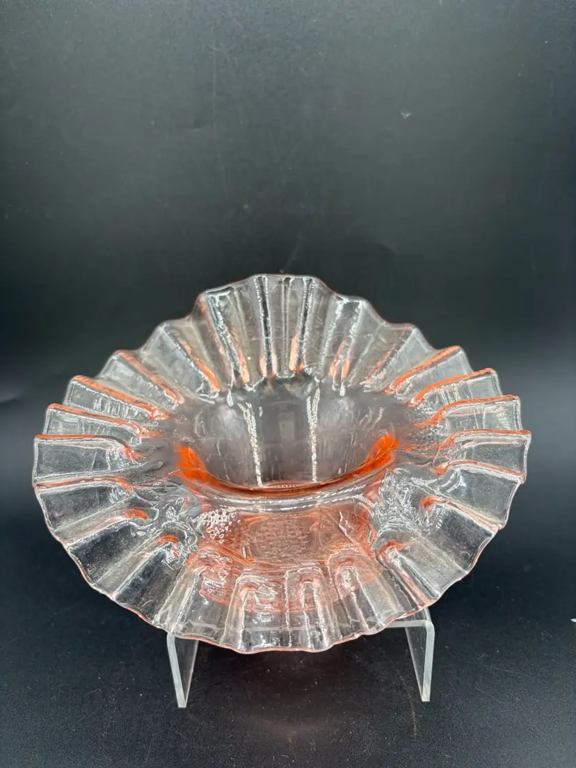 VINTAGE FENTON "HOLLY" PATTERN GLASS JACK IN THE PULPIT