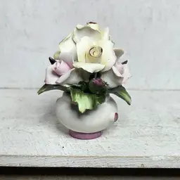 S. Rioleva Italian Porcelain Floral Sculpture