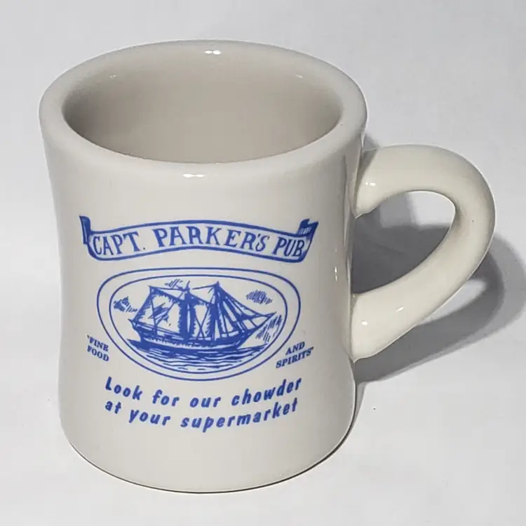 Capt Parker's Pub Best Chowder Cape Cod Restaurant Ware Diner Mug Westford China