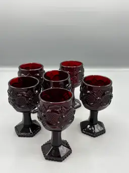 Vintage Avon Ruby red  glasses