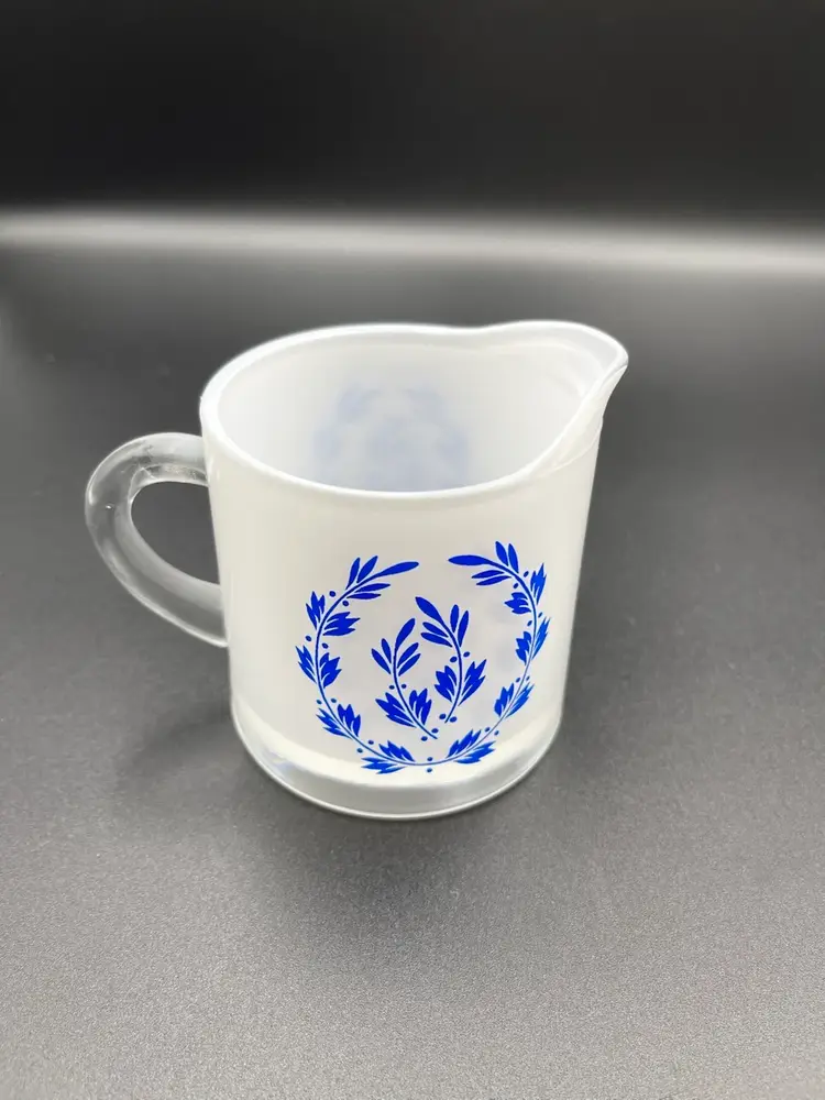 Vintage Bartlett Collins Blue Holiday Sugar & Creamer