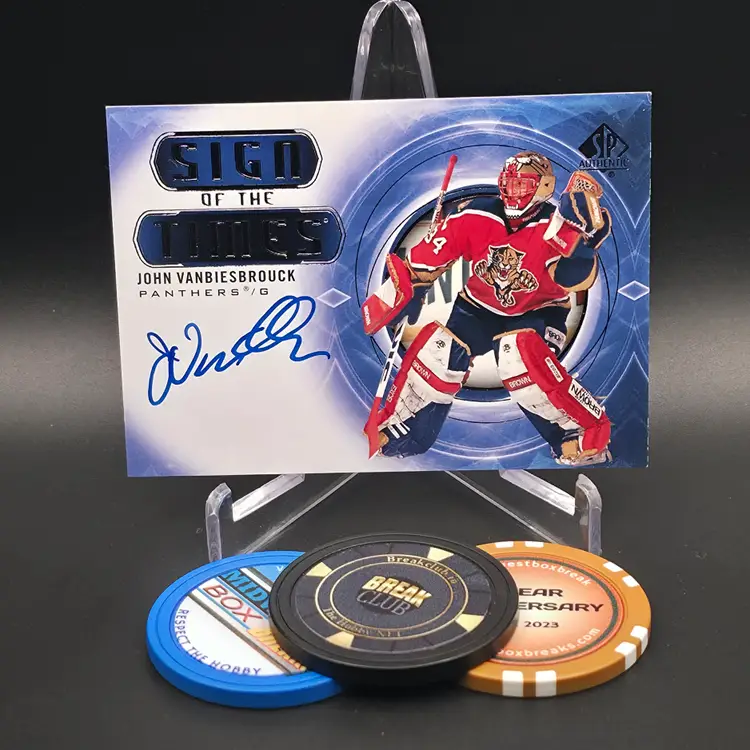 John Vanbiesbrouck Auto 2020-21 Upper Deck SP Authentic Hockey Sign Of the Times Autograph Insert Card #SOTT-JV - Florida Panthers