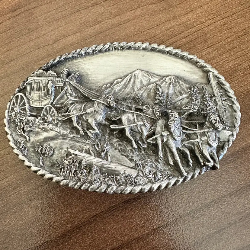 Siskiyou Belt Buckle Stagecoach American West 1983