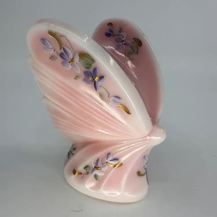 Fenton Rosaline Large Butterfly Numbered Limited Ed Signed