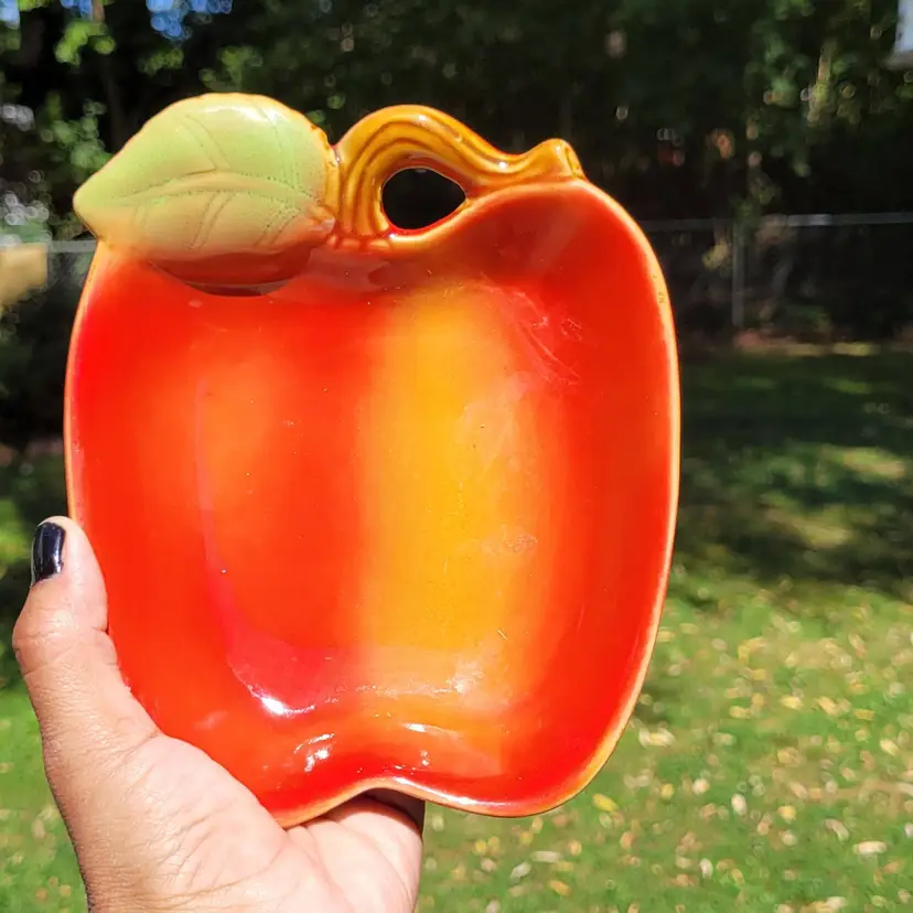 Vintage Apple Shaped Dish 6" x 5"
