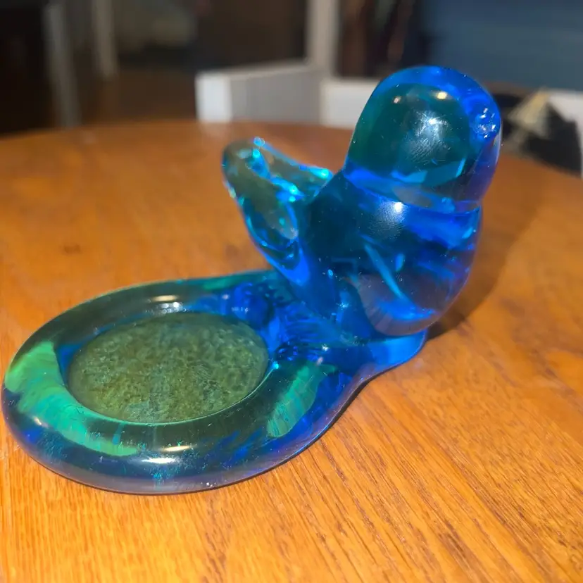 Vintage 1996 Bluebird Of Happiness Tea Light Votive Holder