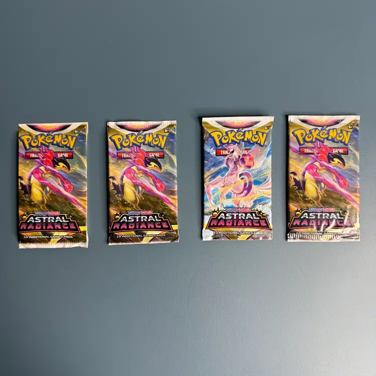 Pokemon Astral Radiance Sword & Shield Booster Packs x 4 TCG New Sealed