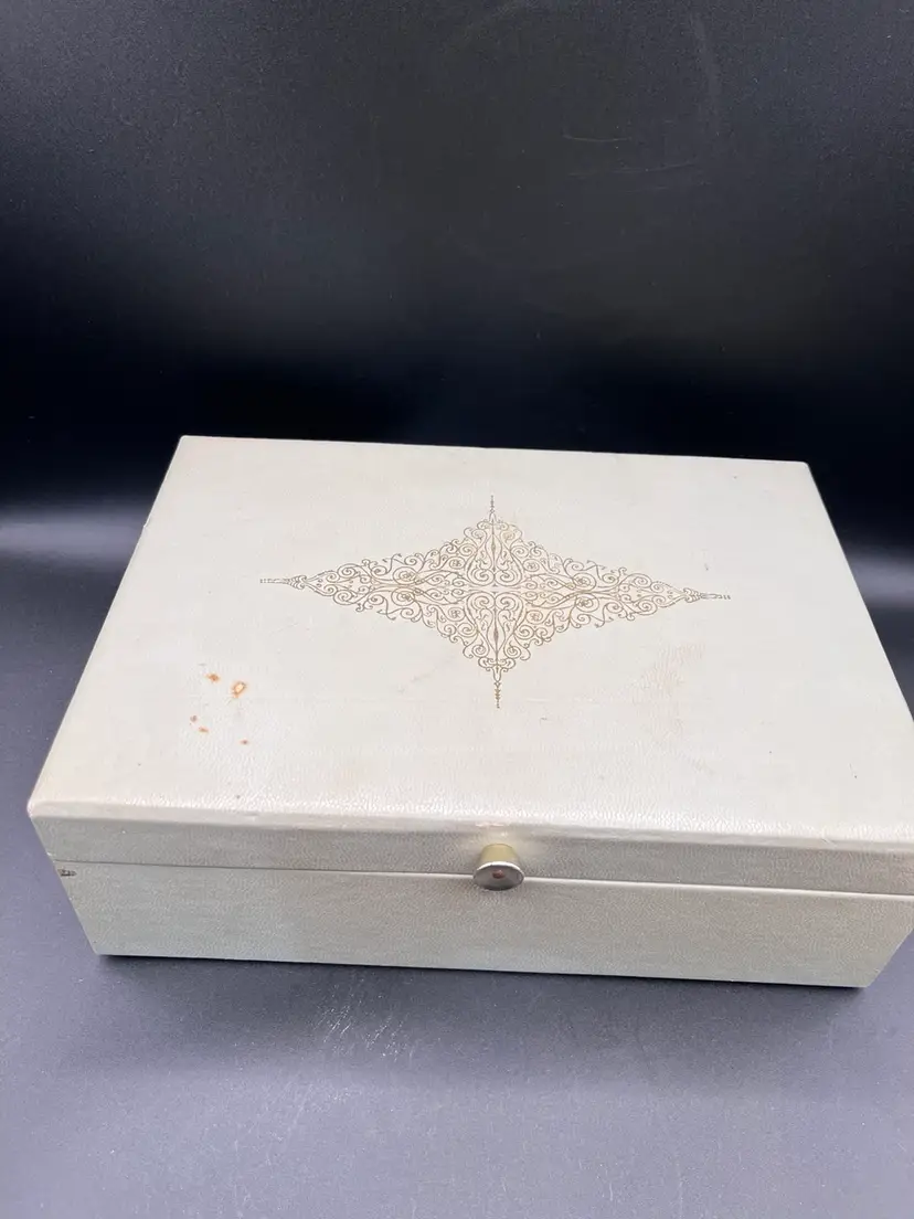 🔨 Project:Vintage Lady Buxton Mint Green Leatherette Tiered Jewelry Box READ 11”💎