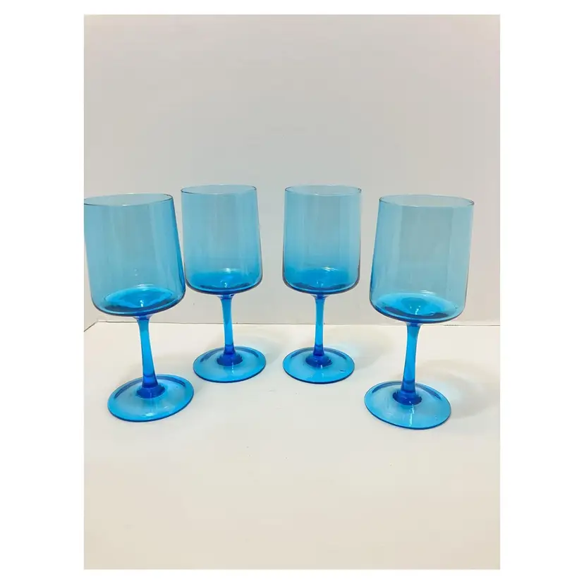 Empoli wine aqua blue wine goblets
