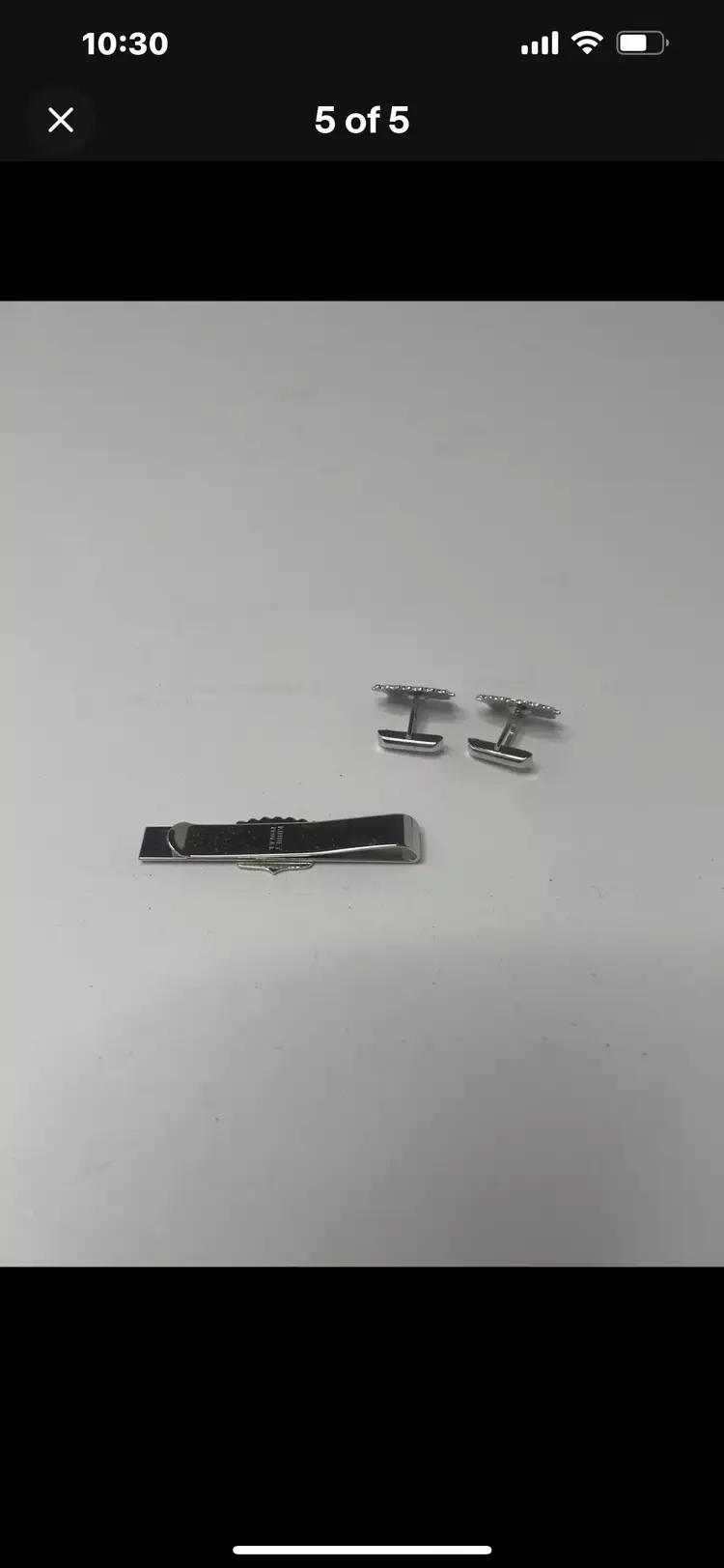 Vintage Cadillac Emblem Cuff Links & Tie Bar Logo Crest Fine Inlaid Enamel Gold