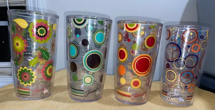 Tervis Set Of 4 Fiesta 16 Oz Insulated Tumblers
