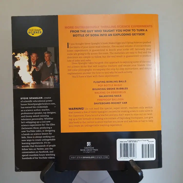 Book - Science Experiments to do with Kids - FIRE BUBBLES AND EXPLODING Toothpaste