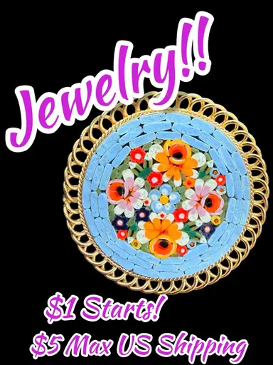 Jewelry!  Micro Mosaics, Murano, Hobe, Weiss, Vendome, Sterling!!