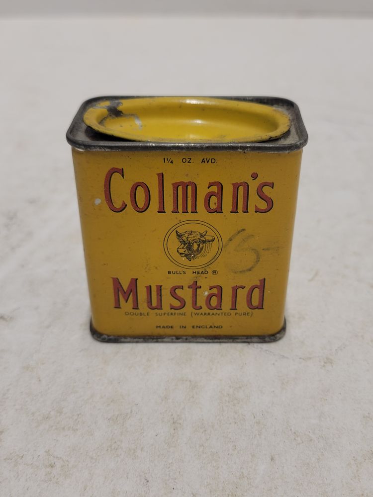 Vintage Colman's Double Superfine Mustard Tin 1 1/4 Oz Made In England Empty