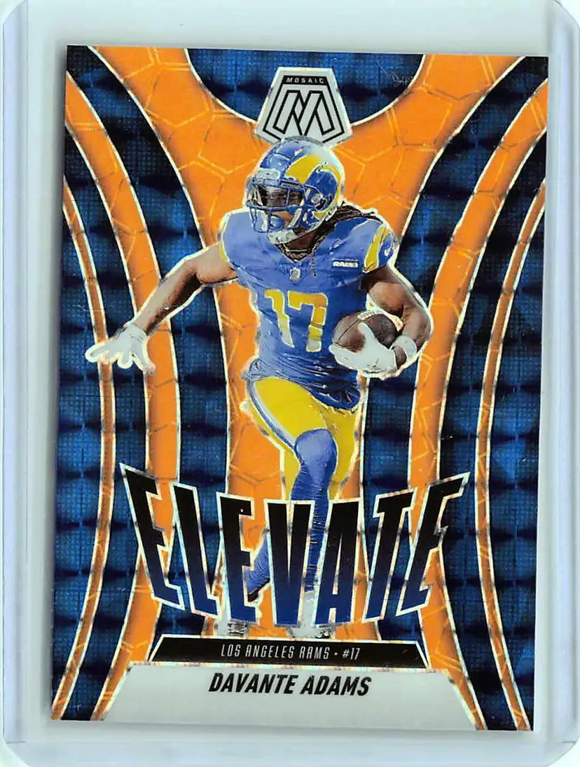 2025 Panini Mosaic Elevate Davante Adams #17 Orange Los Angeles Rams