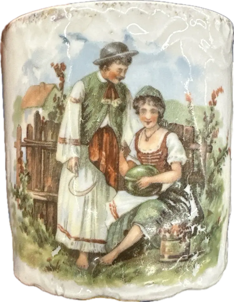 Antique German Tea Cup Hand Painted Porcelain