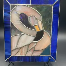 Stained Glass Flamingo
