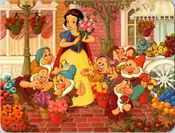 Postcard Snow White's Fantasy Bouquet Oversized Postcard Walt Disney World 1979 - 1082