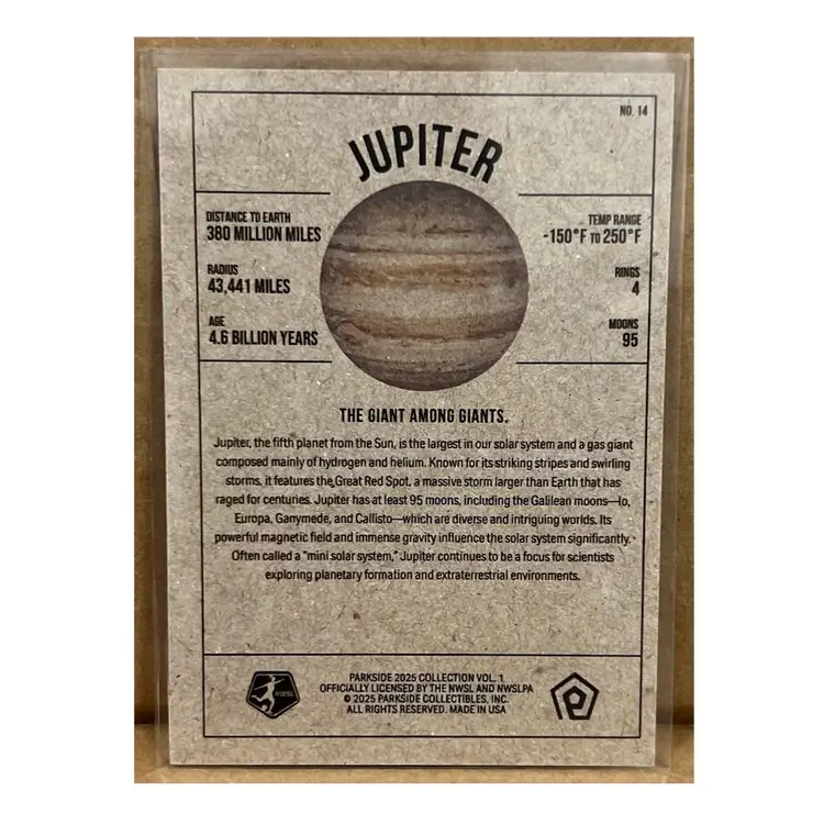 2025 Parkside NWSL A. Schlegel “Jupiter” Vintage #14